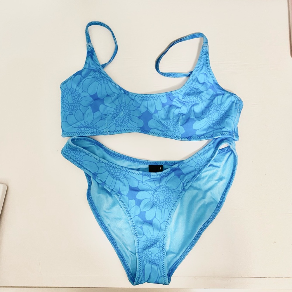 Triangl rina ocean blue floral bikini